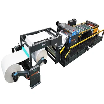 Máquina de corte de papel com faca rotativa dupla de alta precisão